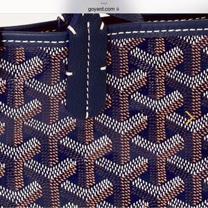 Goyard Blue and Brown Tote Bag